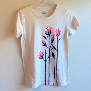 NWT J. Crew Factory Collector Tee Floral Flower Print  xs
